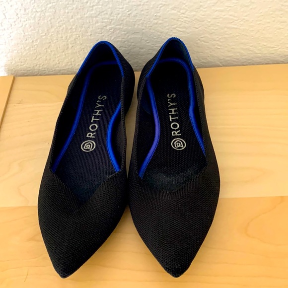 Rothy's Shoes - Rothy’s black point size 9 women’s flats